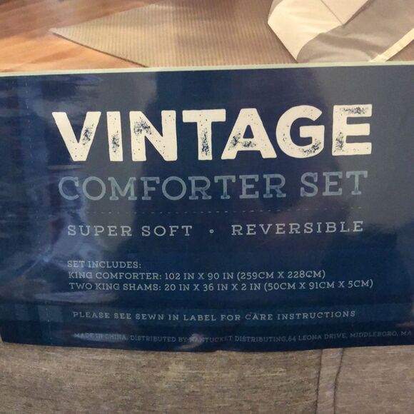 Vintage comforter set king size super soft reversible - Picture 2 of 6